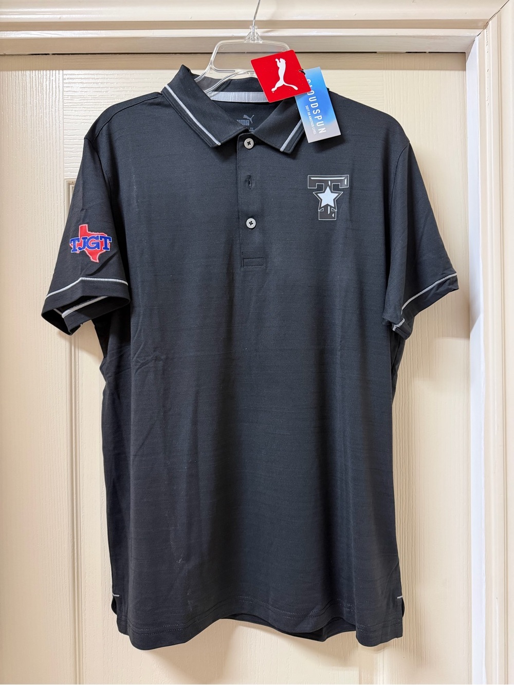 Puma Black Golf Shirt with TJGT logo